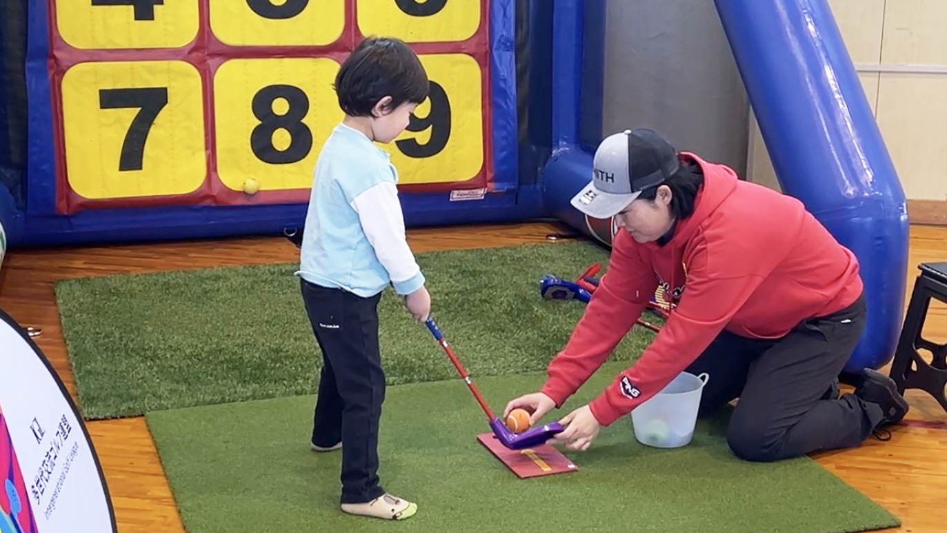 スラックアウトに向かってショットする前の様子